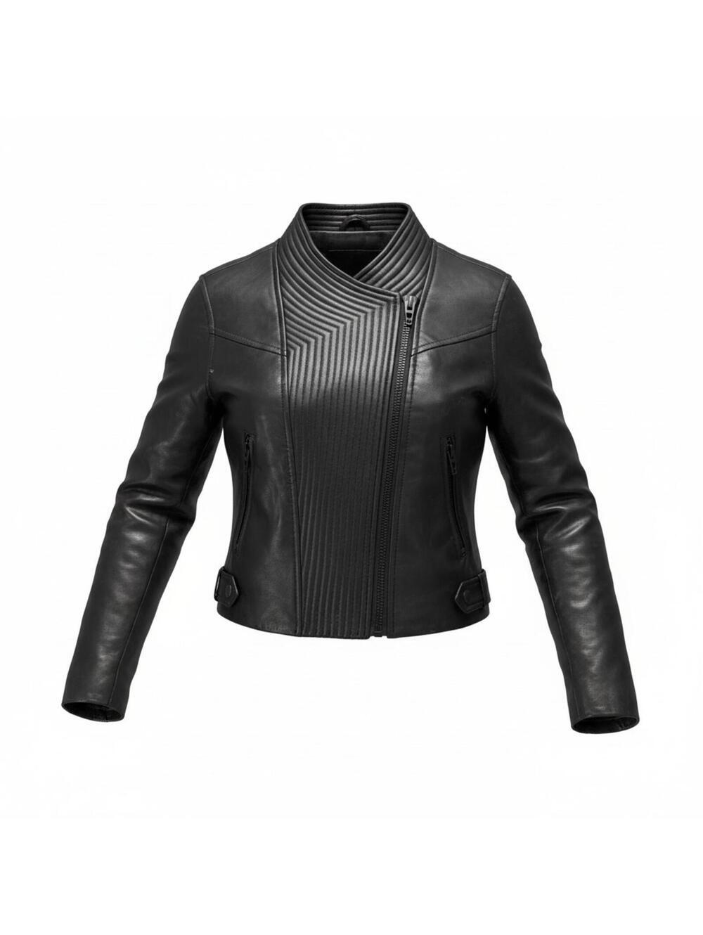 [BLANKNYC] Moto Biker Jacket Ribbed Quilted Faux Leather Edgy Black XS EUC